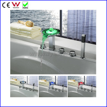 Deck Mounted China Bath&Shower Faucet LED Bathtub Faucet (FD15304F)